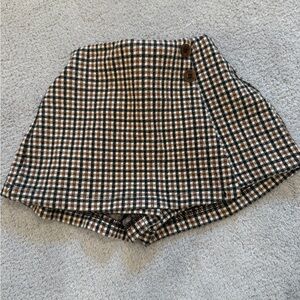 Zara baby Plaid skort - Brown/Black/White